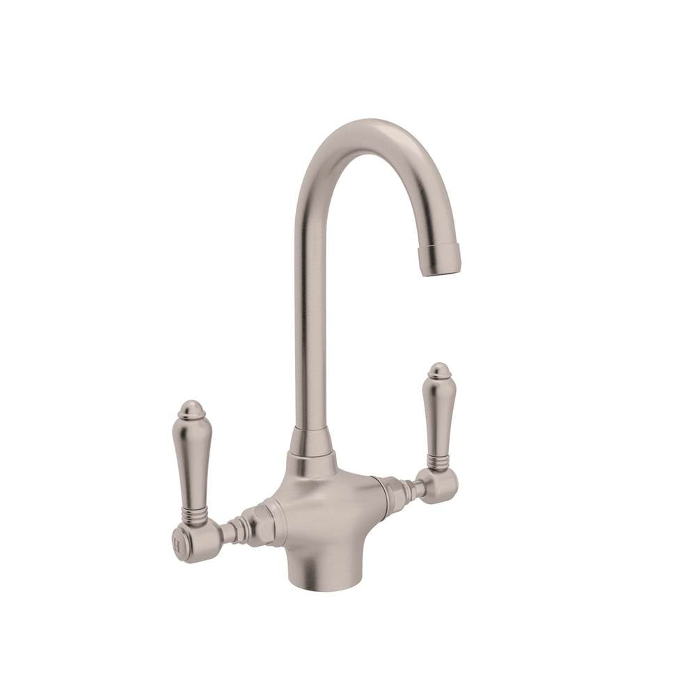 ROHL A1667LMSTN-2 San Julio Two Handle Bar/Food Prep Kitchen Faucet In Satin Nickel
