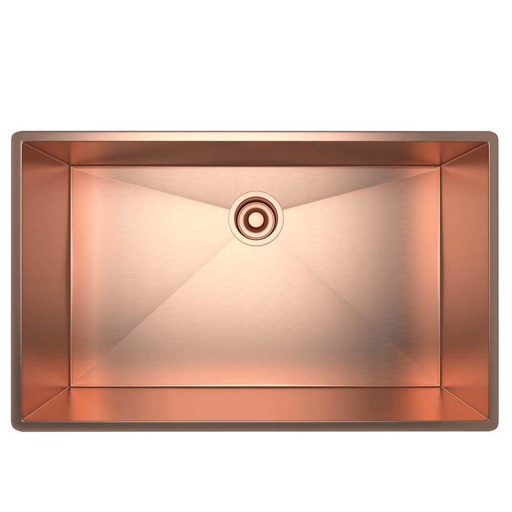 ROHL RSS3018SC Forze 30" Single Bowl Stainless Steel Kitchen Sink In Stainless Copper