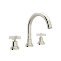 ROHL A2228XMPN-2 Lombardia Widespread Lavatory Faucet With C-Spout In Polished Nickel