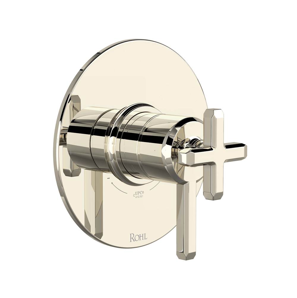 ROHL TAP44W1LMPN Apothecary 1/2" Therm & Pressure Balance Trim with 2 Functions (No Share) In Polished Nickel