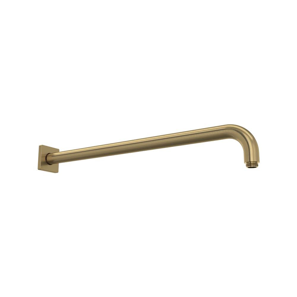 ROHL 200227SAAG 20" Reach Wall Mount Shower Arm With Square Escutcheon In Antique Gold