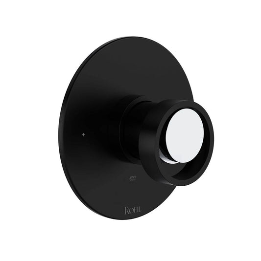 ROHL TEC51W1IWMBC Eclissi 1/2" Pressure Balance Trim In Matte Black/Polished Chrome