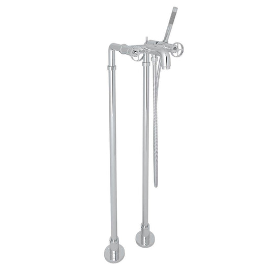 ROHL AKIT3302NIWAPC Campo Floor Mount Tub Filler In Polished Chrome