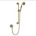 ROHL 1301EULB Handshower Set With 22" Slide Bar and Single Function Handshower In Unlacquered Brass