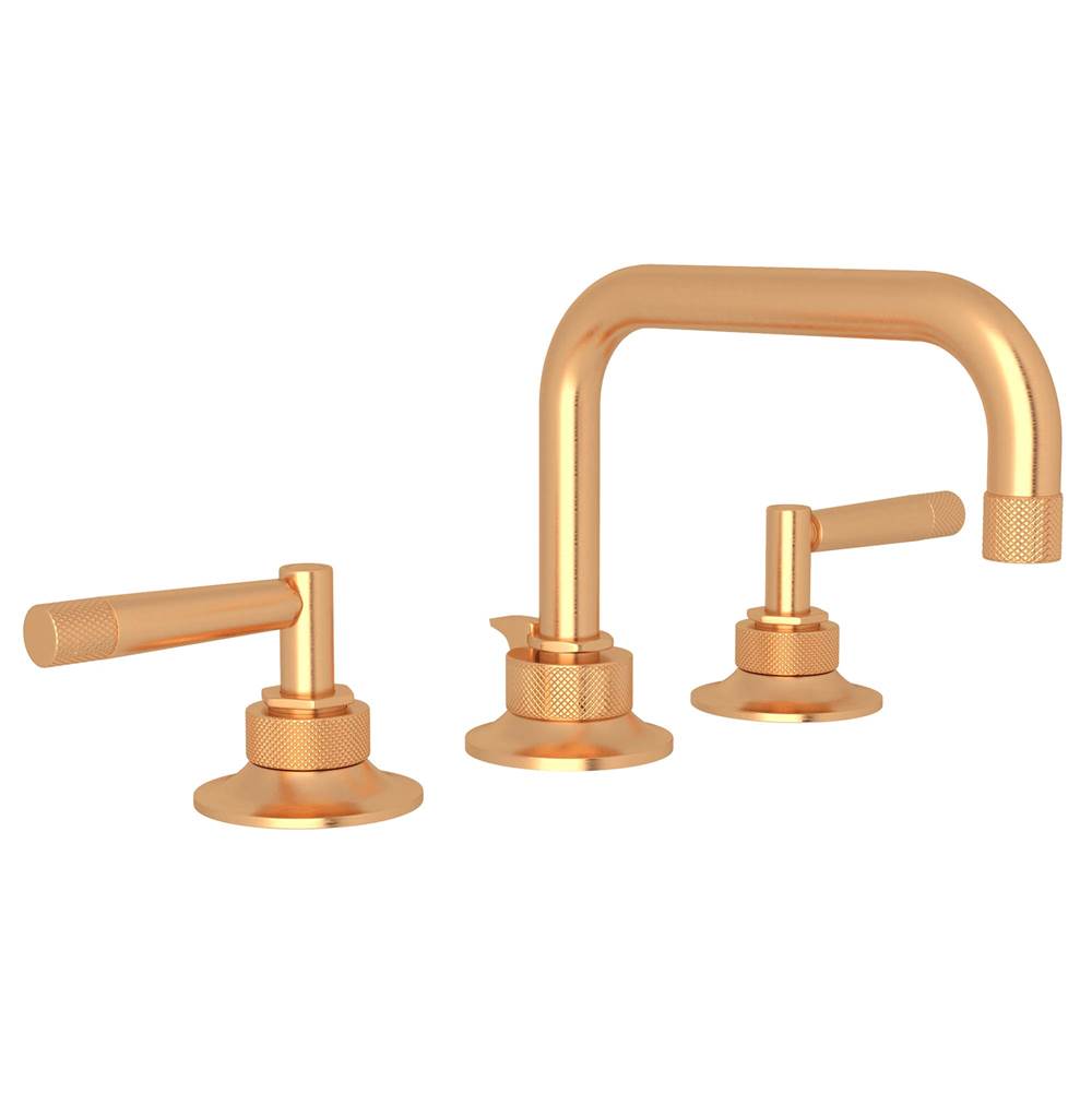 ROHL MB2009LMSG-2 Graceline Widespread Lavatory Faucet With U-Spout In Satin Gold