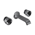 ROHL EC09W3IWPCB Eclissi Wall Mount Lavatory Faucet With U-Spout In Polished Chrome/Matte Black