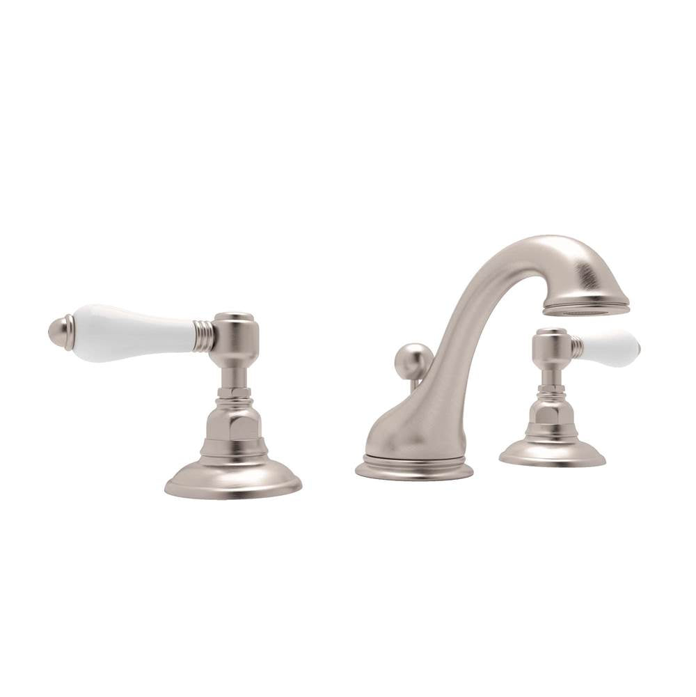 ROHL A1408LPSTN-2 Viaggio Widespread Lavatory Faucet With Low Spout In Satin Nickel