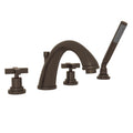 ROHL A1264XMTCB Lombardia 4-Hole Deck Mount Tub Filler In Tuscan Brass