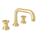 ROHL A3318IWSUB-2 Campo Widespread Lavatory Faucet In Satin Unlacquered Brass