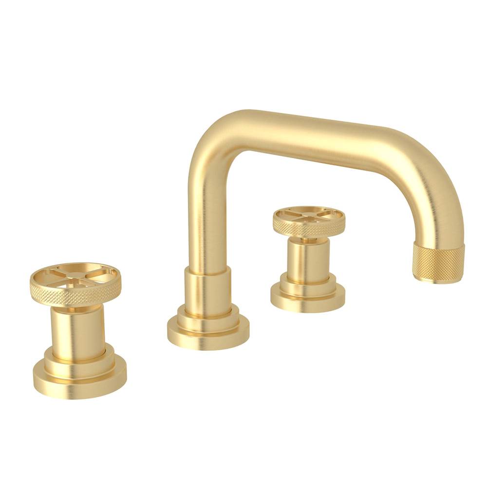 ROHL A3318IWSUB-2 Campo Widespread Lavatory Faucet In Satin Unlacquered Brass