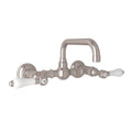ROHL A1423LPSTN-2 Acqui Wall Mount Bridge Lavatory Faucet With U-Spout In Satin Nickel