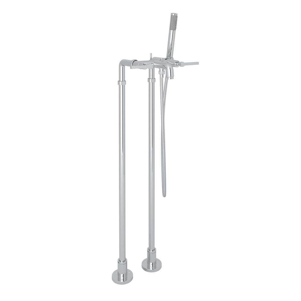 ROHL AKIT2202NLMAPC Lombardia Floor Mount Tub Filler In Polished Chrome