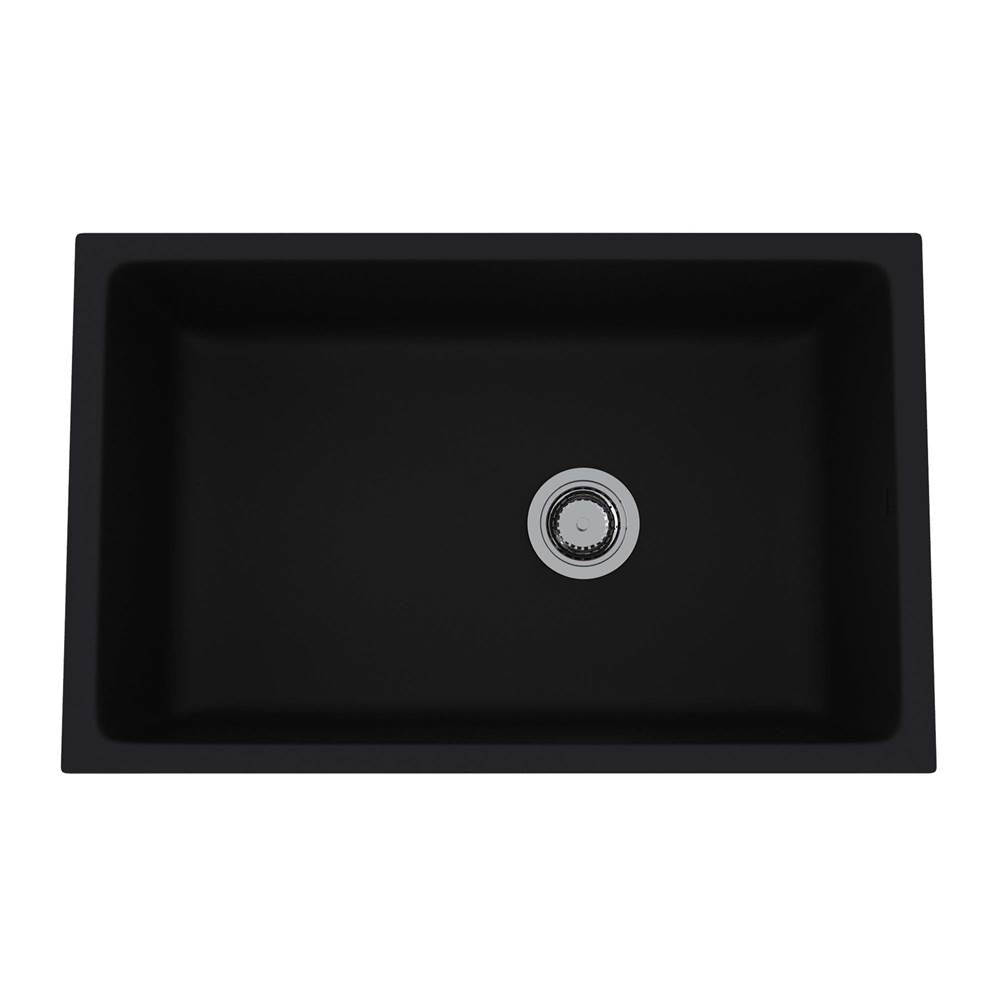 ROHL 6307-63 Allia 32" Fireclay Single Bowl Undermount Kitchen Sink In Satin Black