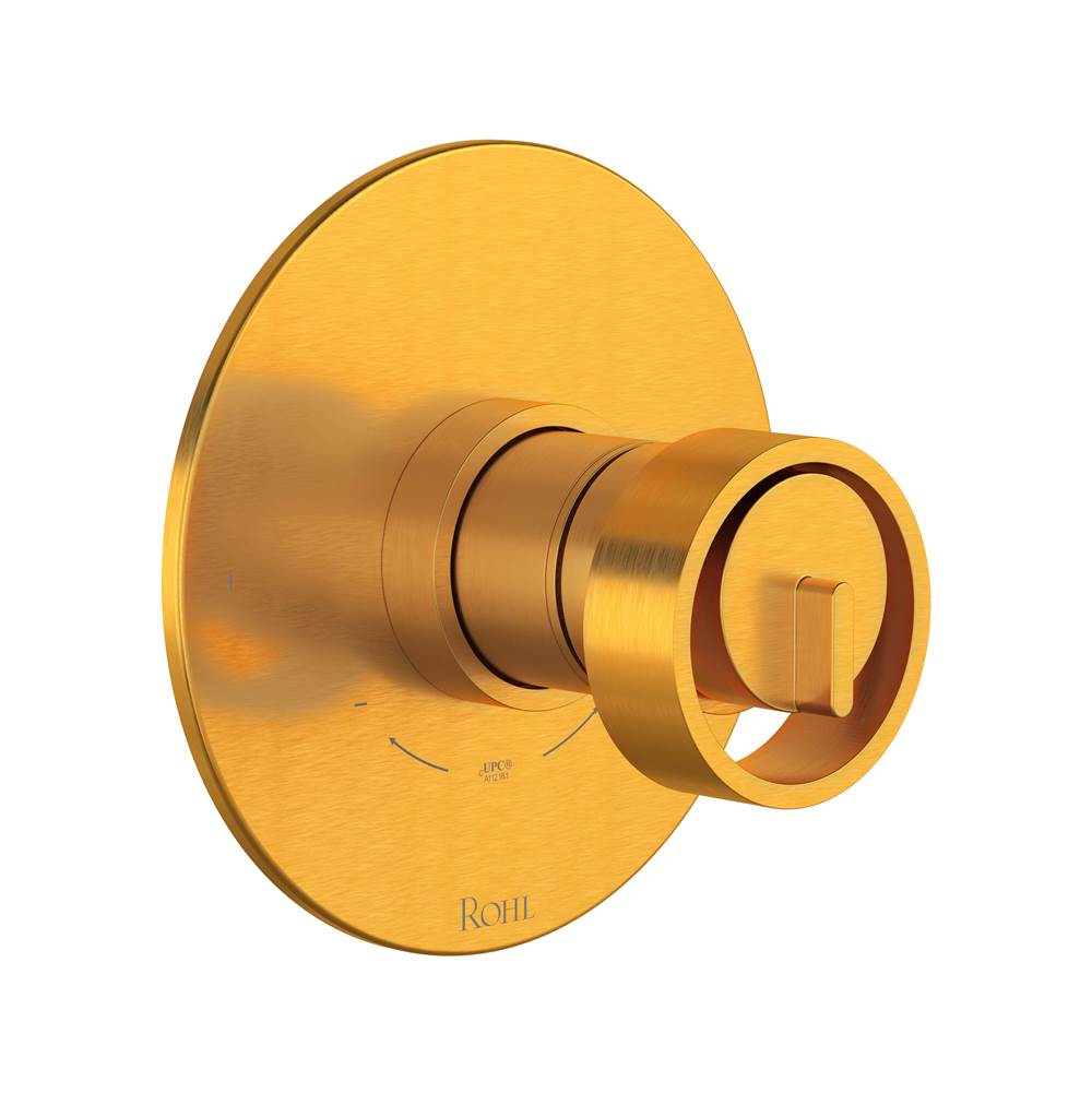 ROHL TEC44W1IWSG Eclissi 1/2" Therm & Pressure Balance Trim with 2 Functions (No Share) In Satin Gold