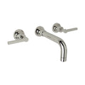 ROHL A2207LMPNTO-2 Lombardia Wall Mount Lavatory Faucet In Polished Nickel