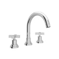 ROHL A2228XMAPC-2 Lombardia Widespread Lavatory Faucet With C-Spout In Polished Chrome