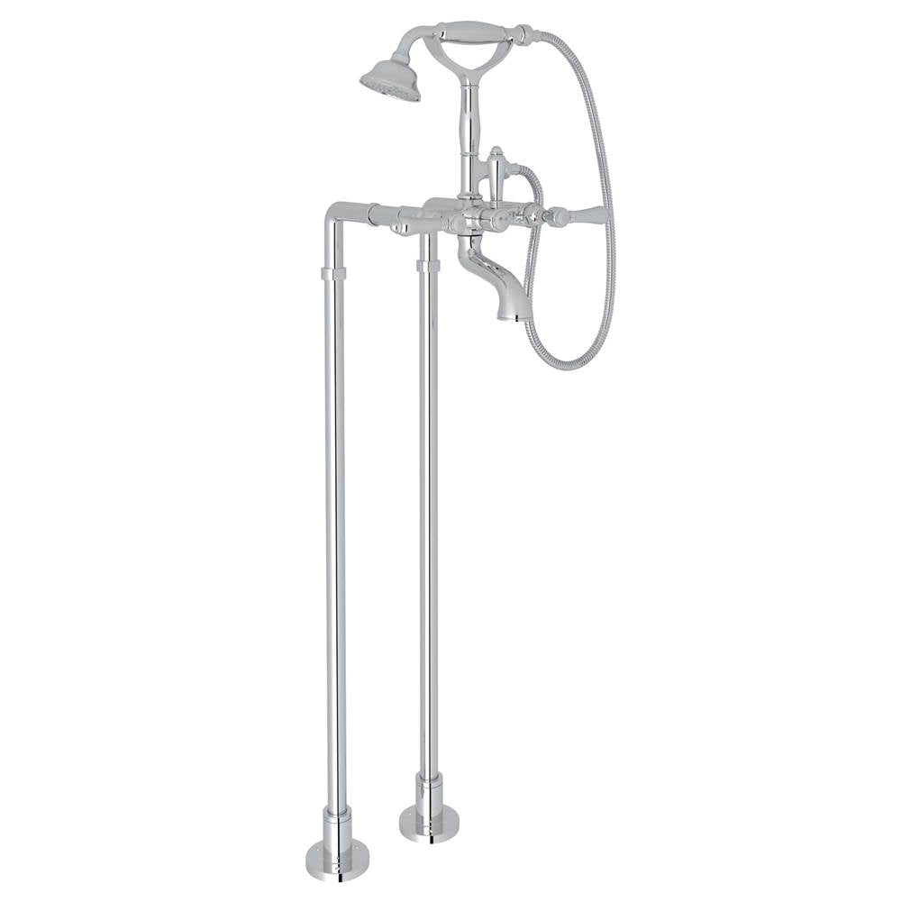 ROHL AKIT1401NLMAPC Floor Mount Tub Filler In Polished Chrome