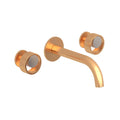 ROHL EC08W3IWSGN Eclissi Wall Mount Lavatory Faucet With C-Spout In Satin Gold/Satin Nickel