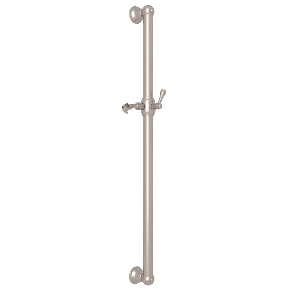 ROHL 1270STN 36" Grab Bar With Sliding Handshower Holder In Satin Nickel
