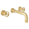 ROHL A3307IWSUBTO-2 Campo Wall Mount Lavatory Faucet In Satin Unlacquered Brass