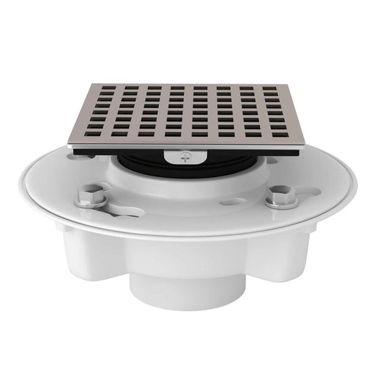 ROHL SDPVC2/3-3143STN PVC 2" X 3" Drain Kit With 3143 Matrix Decorative Cover In Satin Nickel