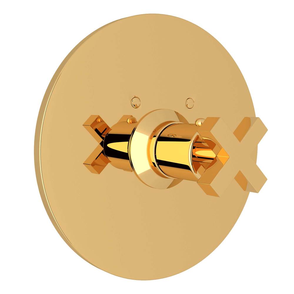 ROHL A4214XMULB Lombardia 3/4" Thermostatic Trim Without Volume Control In Unlacquered Brass