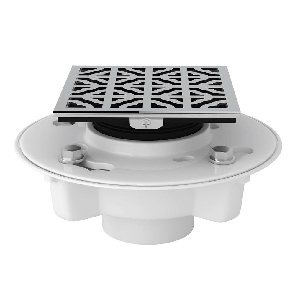 ROHL SDPVC2/3-3146APC PVC 2" X 3" Drain Kit With 3146 Petal Decorative Cover In Polished Chrome