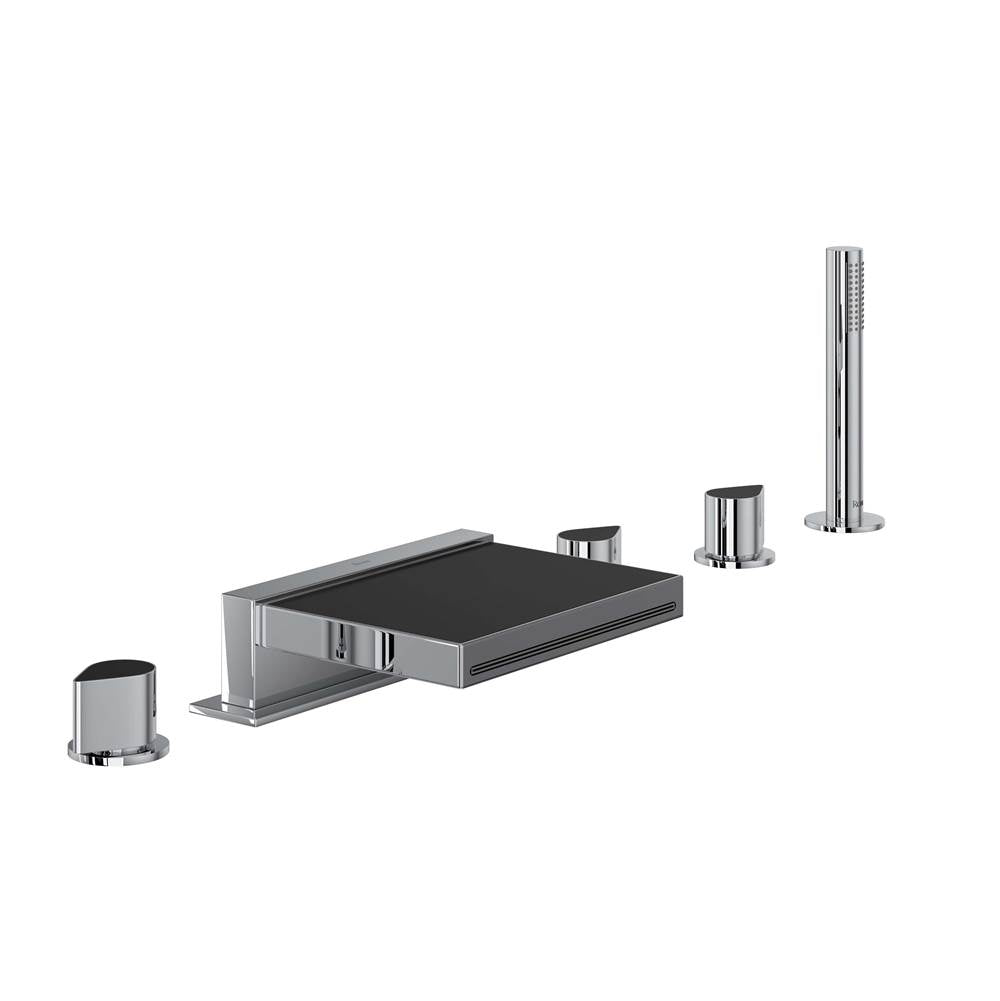 ROHL MI05D5NRAPC Miscelo 5-Hole Deck Mount Tub Filler In Polished Chrome