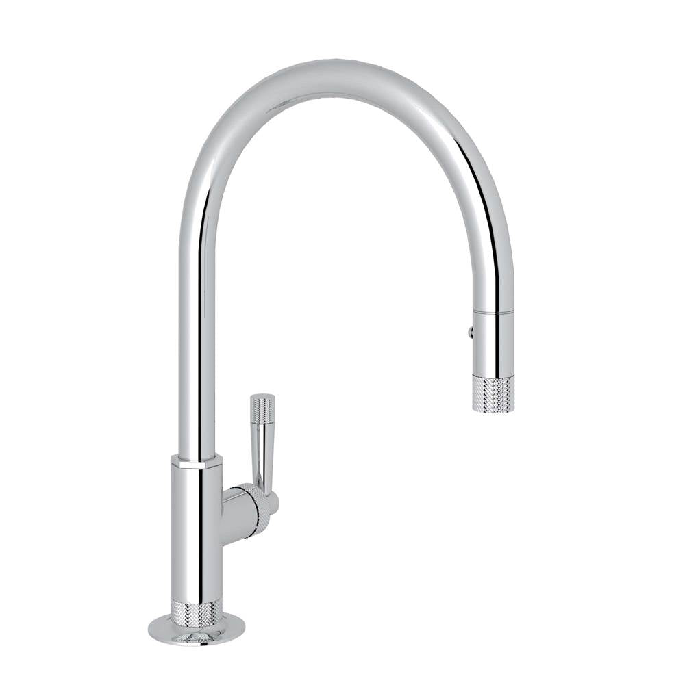 ROHL MB7930LMAPC-2 Graceline Pull-Down Kitchen Faucet With C-Spout In Polished Chrome