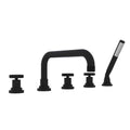 ROHL A3314IWMB Campo 5-Hole Deck Mount Tub Filler In Matte Black