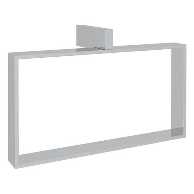 ROHL QU220-APC Quartile Rectangular Towel Holder Ring In Polished Chrome
