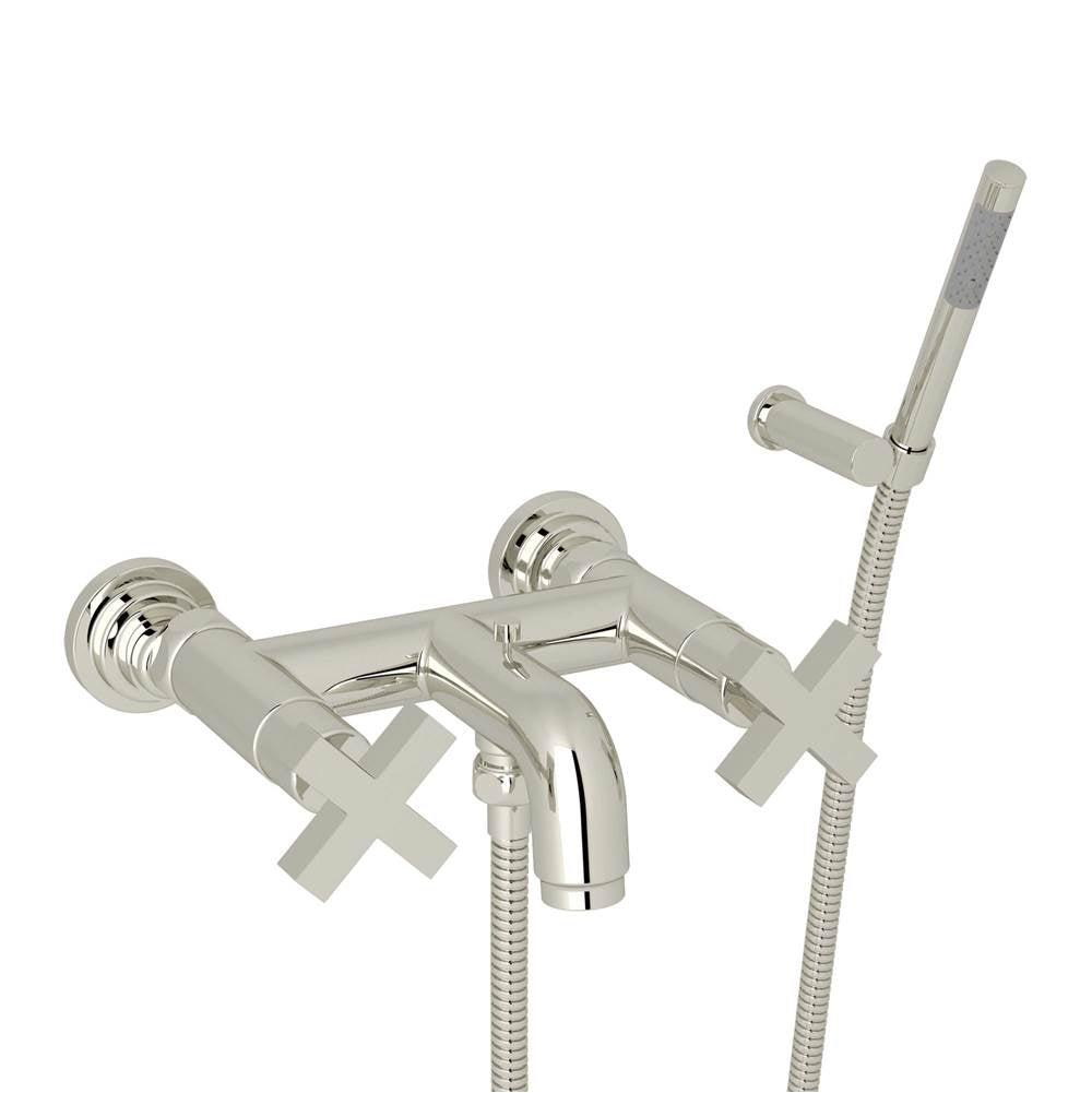 ROHL A2202XMPN Lombardia Exposed Wall Mount Tub Filler In Polished Nickel