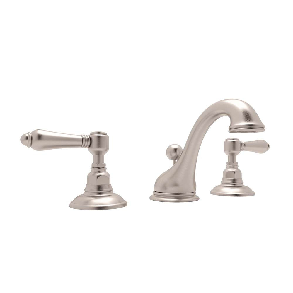 ROHL A1408LMSTN-2 Viaggio Widespread Lavatory Faucet With Low Spout In Satin Nickel