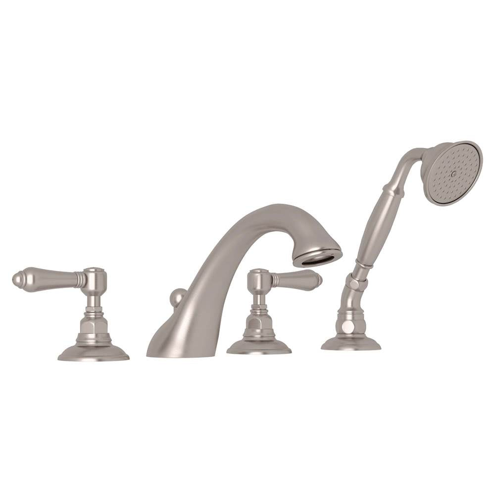 ROHL A1464LMSTN Viaggio 4-Hole Deck Mount Tub Filler In Satin Nickel