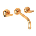 ROHL MB2030DMSGTO-2 Graceline Wall Mount Lavatory Faucet In Satin Gold