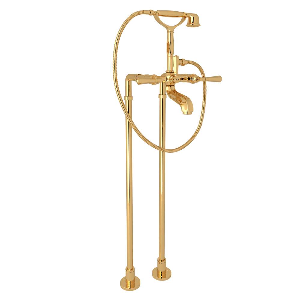 ROHL AKIT1901NLMIB Palladian Floor Mount Tub Filler In Italian Brass