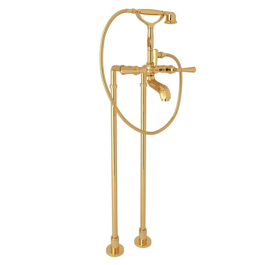 ROHL AKIT1901NLMIB Palladian Floor Mount Tub Filler In Italian Brass