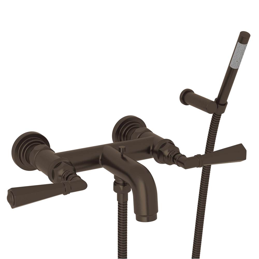ROHL A2302LMTCB San Giovanni Exposed Wall Mount Tub Filler In Tuscan Brass