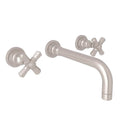 ROHL A2307XMSTNTO-2 San Giovanni Wall Mount Lavatory Faucet In Satin Nickel