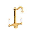 ROHL A1680LPIB-2 Acqui Two Handle Bar/Food Prep Kitchen Faucet In Italian Brass