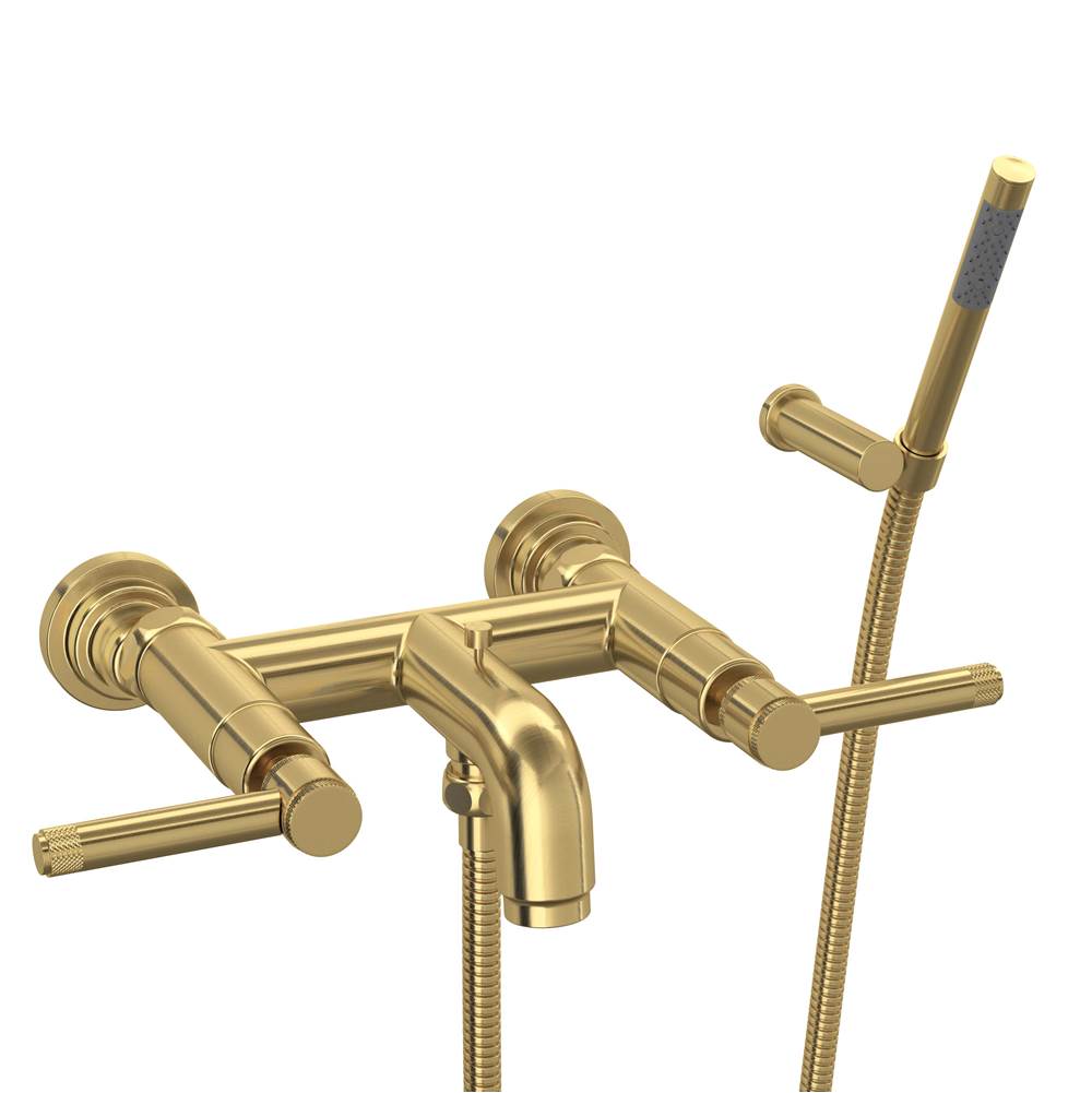 ROHL A3302ILSUB Campo Exposed Wall Mount Tub Filler In Satin Unlacquered Brass