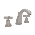 ROHL A1208XMSTN-2 Lombardia Widespread Lavatory Faucet With C-Spout In Satin Nickel