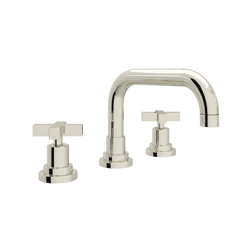 ROHL A2218XMPN-2 Lombardia Widespread Lavatory Faucet With U-Spout In Polished Nickel