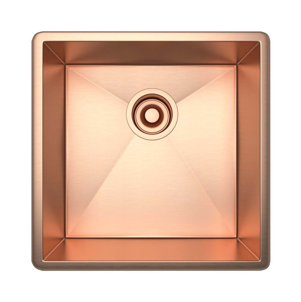 ROHL RSS1515SC Forze 15" Single Bowl Stainless Steel Kitchen Or Bar/Food Prep Sink In Stainless Copper