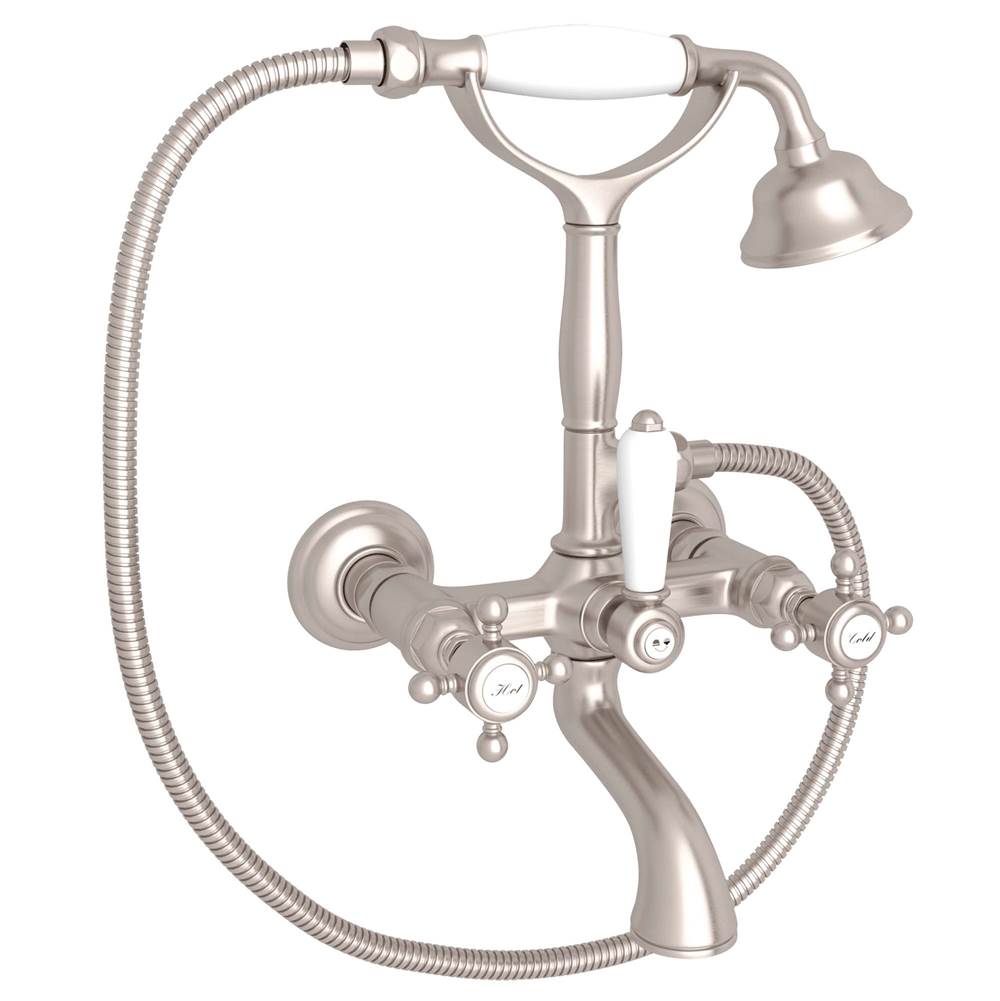 ROHL A1401XMSTN Exposed Wall Mount Tub Filler In Satin Nickel