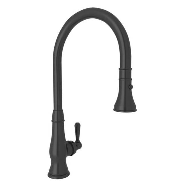 ROHL A3420LMMB-2 Patrizia Pull-Down Kitchen Faucet In Matte Black