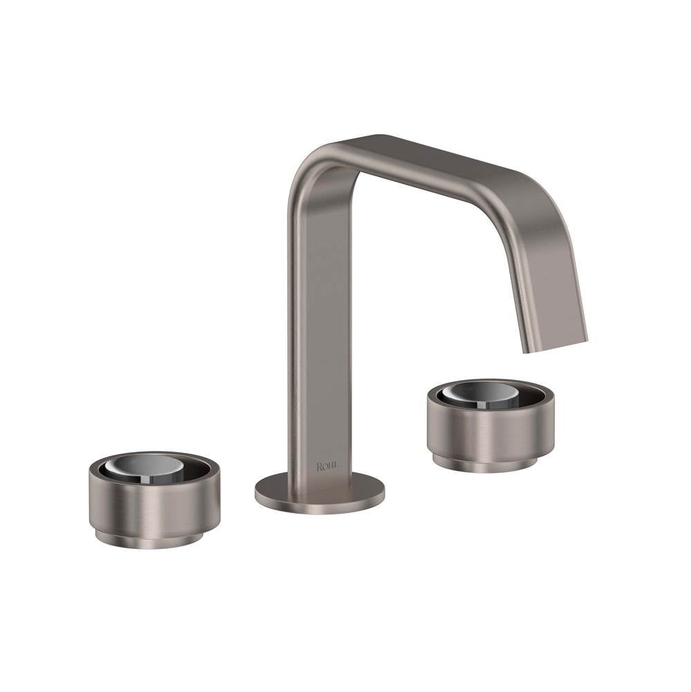 ROHL EC09D3IWSNC Eclissi Widespread Lavatory Faucet With U-Spout In Satin Nickel/Polished Chrome