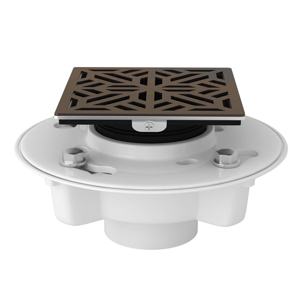 ROHL SDPVC2/3-3144TCB Pvc 2'' X 3'' Drain Kit with 3144 Mosaic Decorative Cover - Tuscan Brass