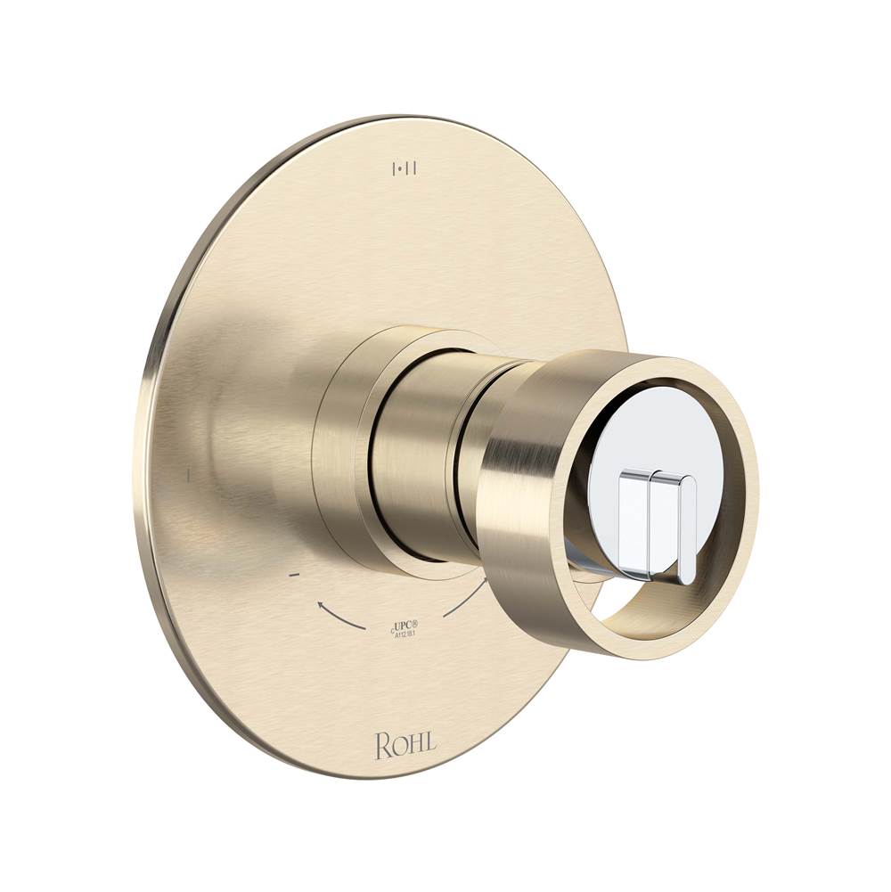 ROHL TEC23W1IWSNC Eclissi 1/2" Therm & Pressure Balance Trim with 3 Functions (Shared) In Satin Nickel/Polished Chrome