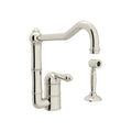ROHL A3608LMWSPN-2 Acqui Kitchen Faucet With Side Spray In Polished Nickel